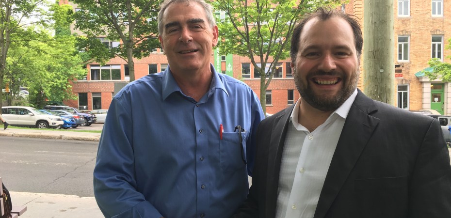 Marcel Groleau, président de l'UPA, et Christian Savard, directeur général de Vivre en Ville