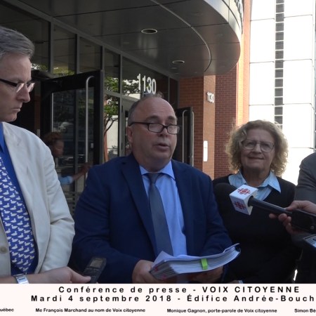 Jean Rousseau, François Marchand, Monique Gagnon et Simon Bégin